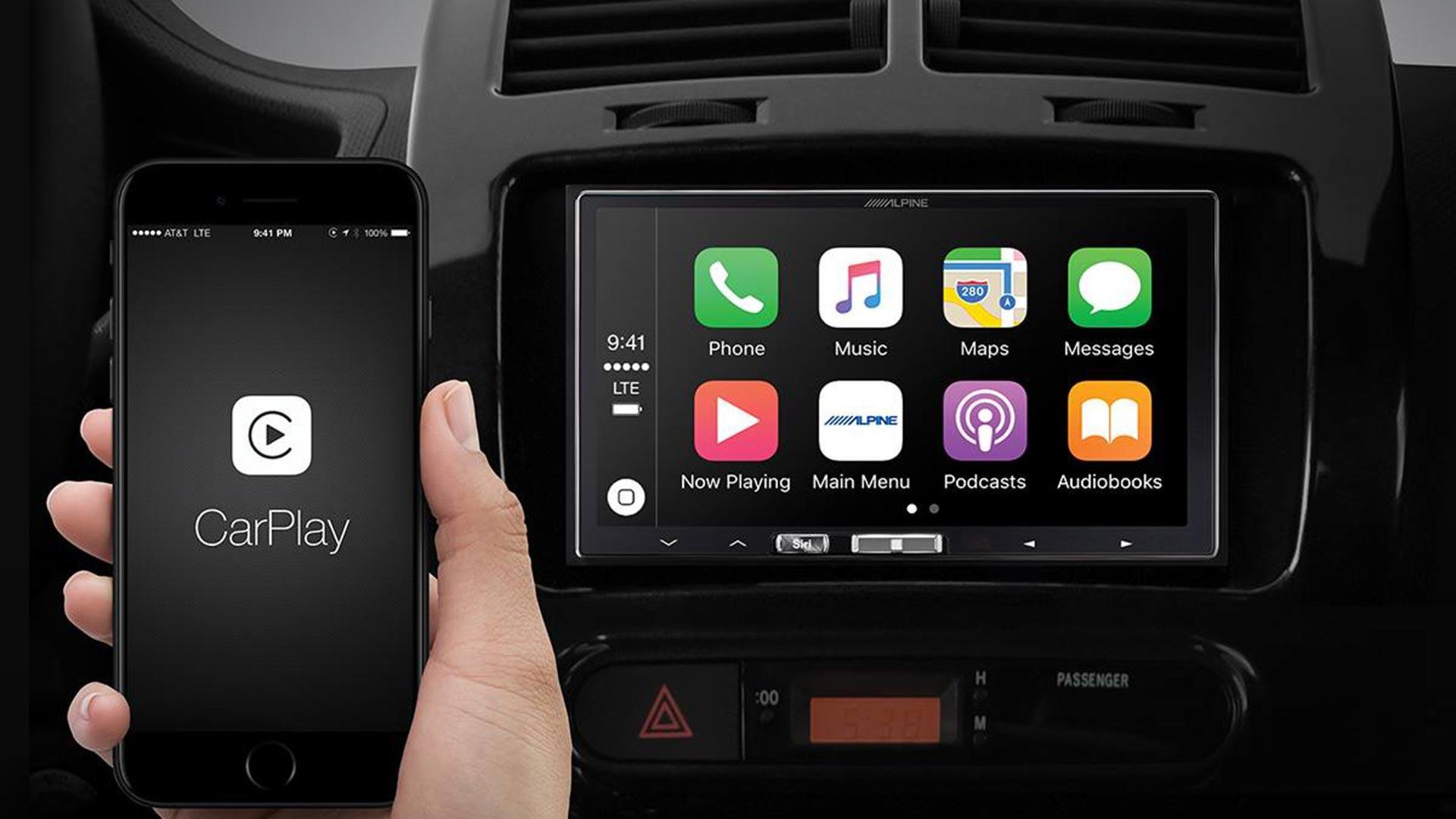 Car Interior modification: Car infotainment system connected with a smartphone
